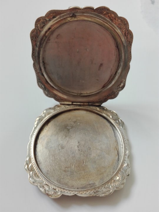 Antique Silver Powder box