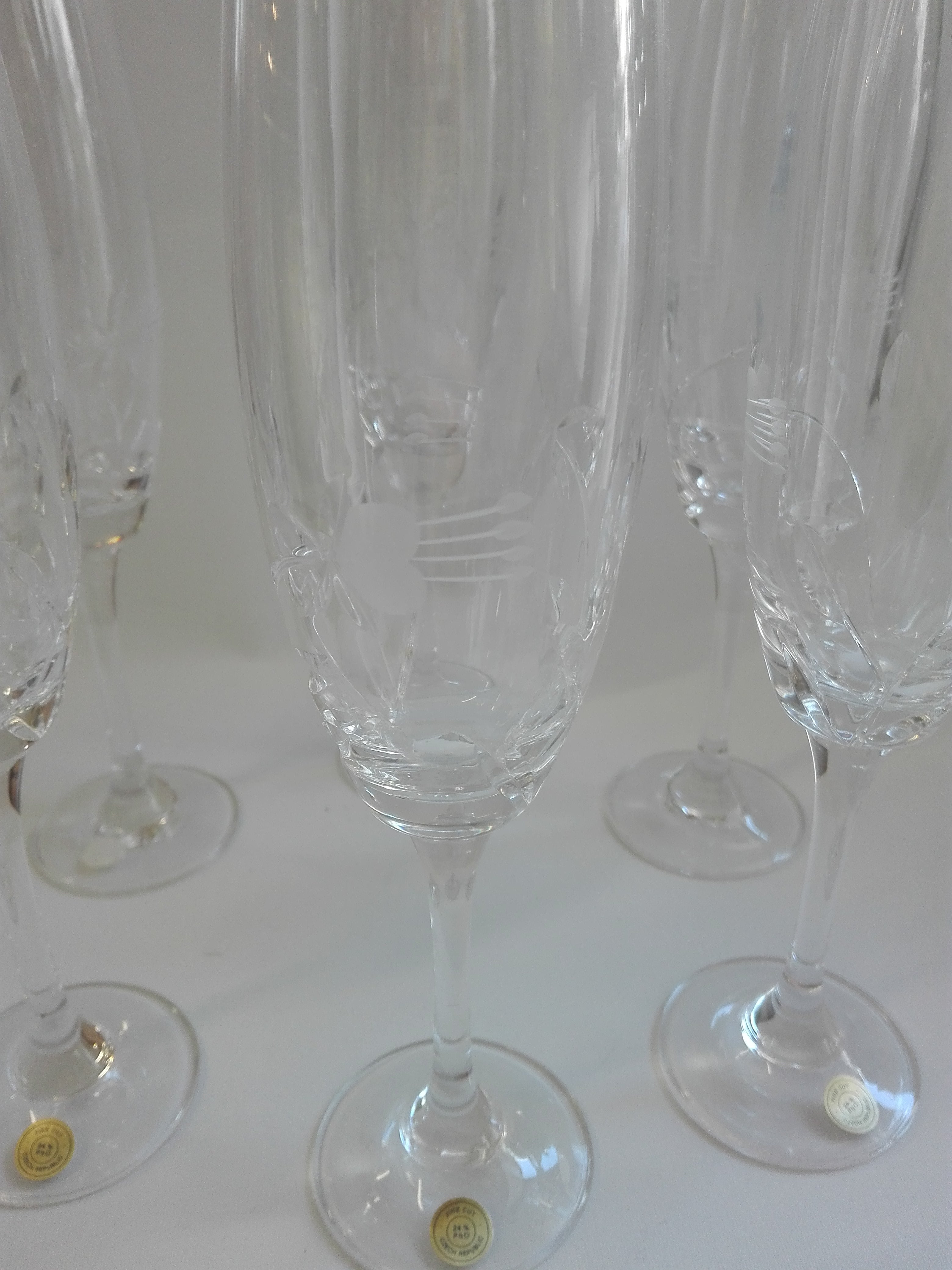 Vintage Crystal Champagne Glasses