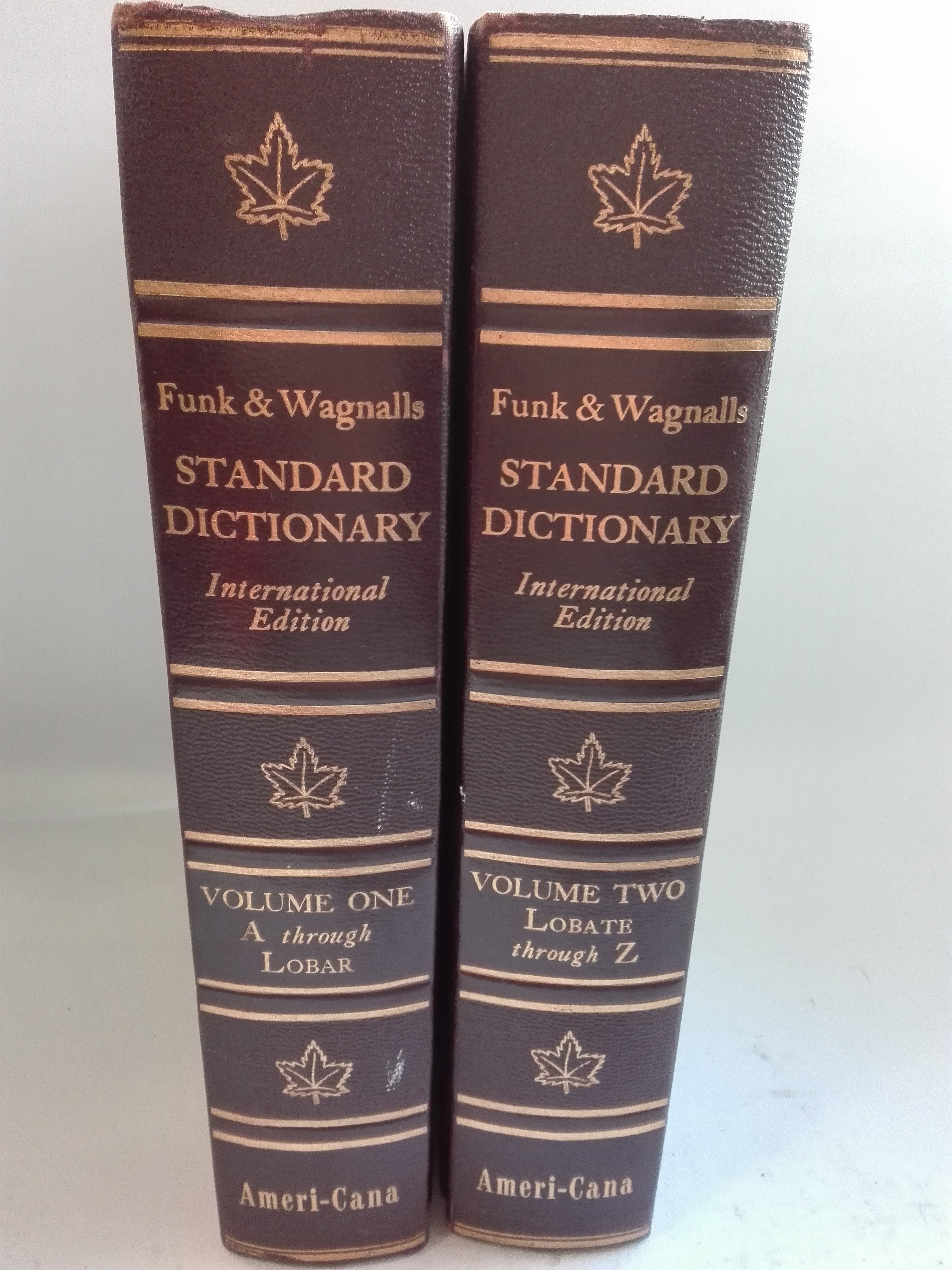 Funk Wagnalls Standard Dictionary Volume One, Volume Two