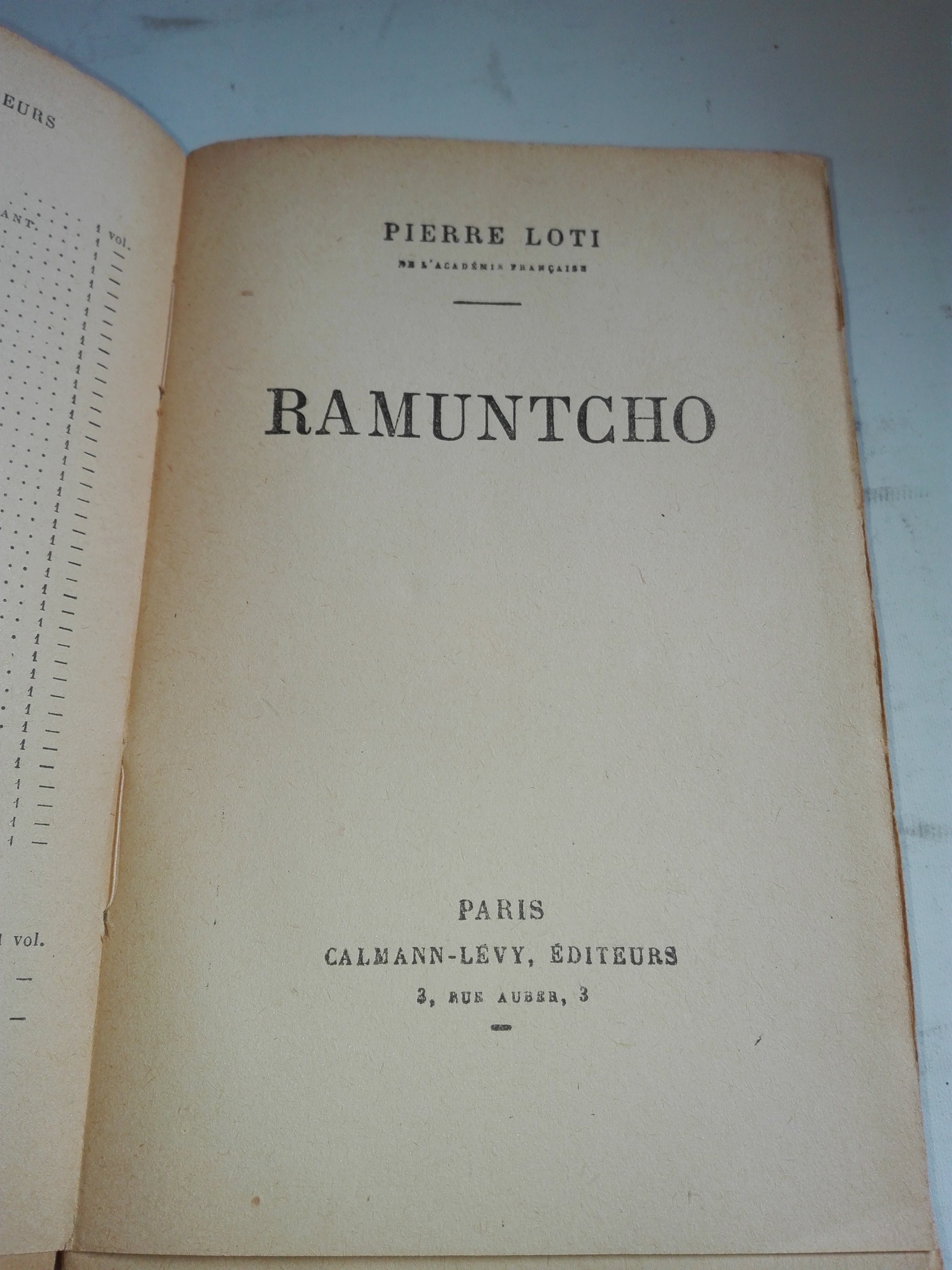 Pierre Loti Ramuntcho 1923