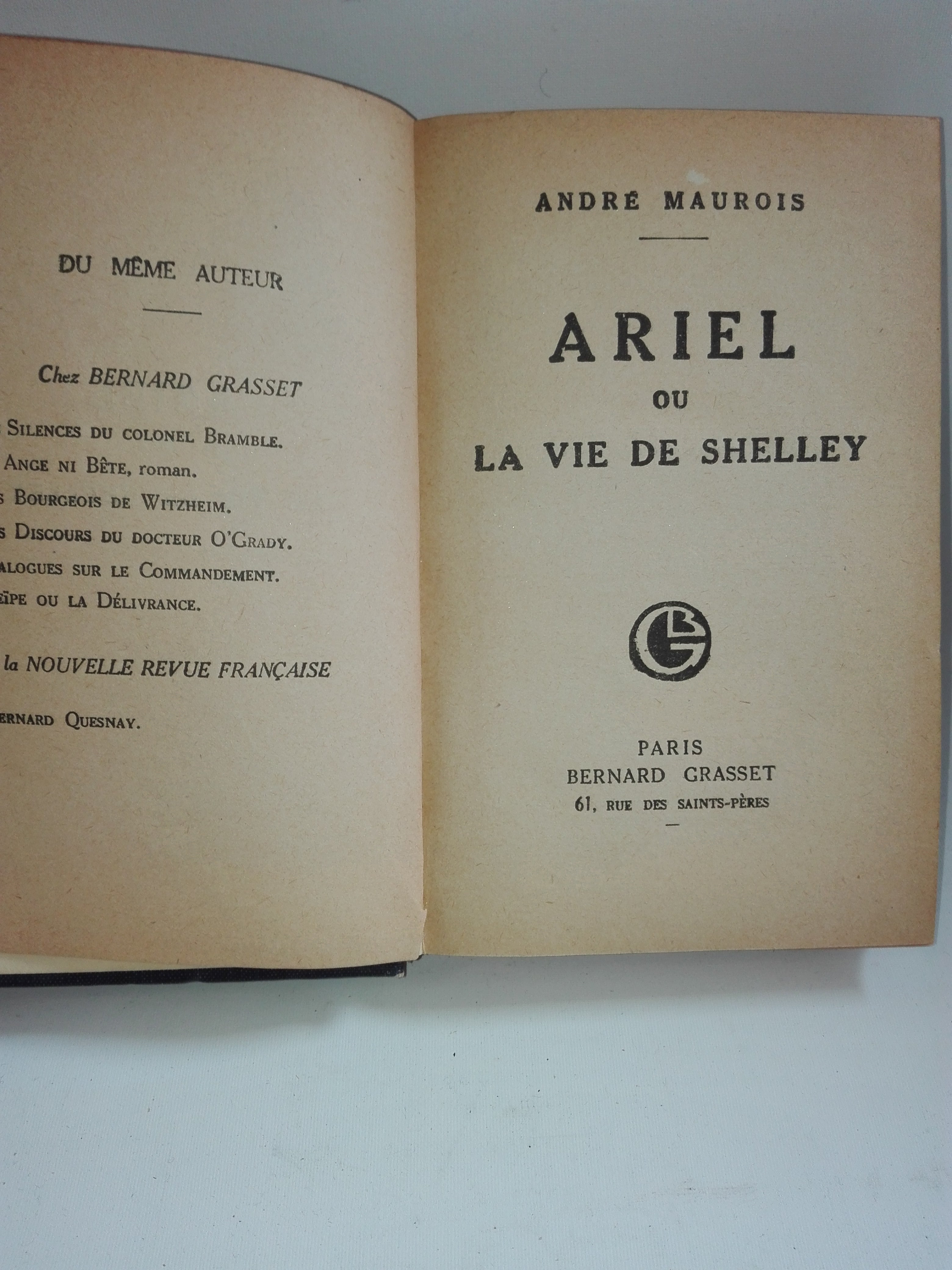 Printre Carti Andre Maurois - Ariel ou la vie de shelley