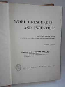 Stará kniha World Resources And Industries Zimmermann Harper