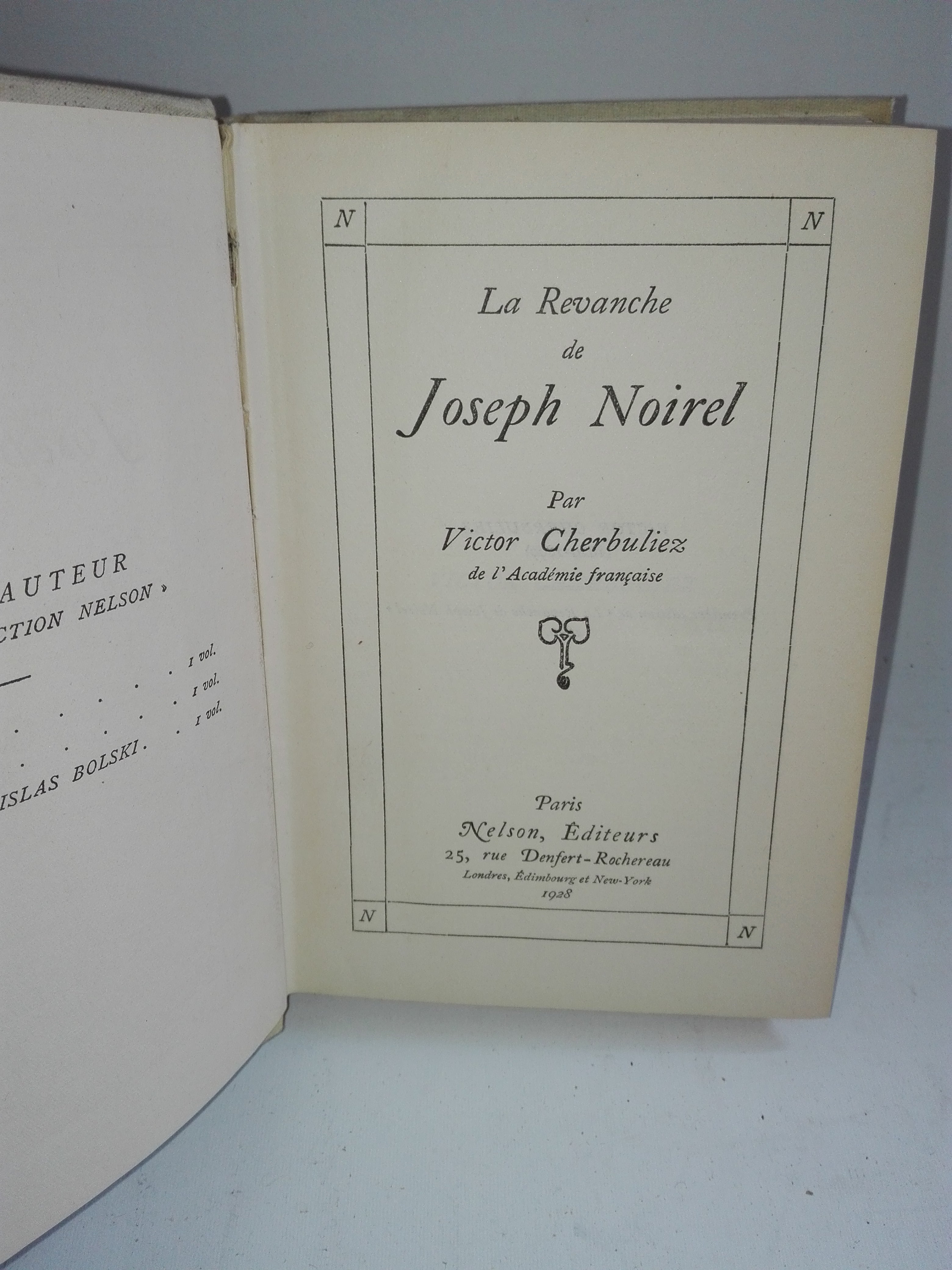 Kniha Victor Cherbuliez - La Revanche de Joseph Noirel